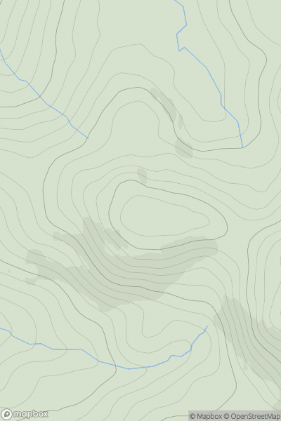 Thumbnail image for Meall Odhar Mor [Loch Rannoch to Glen Lyon] showing contour plot for surrounding peak